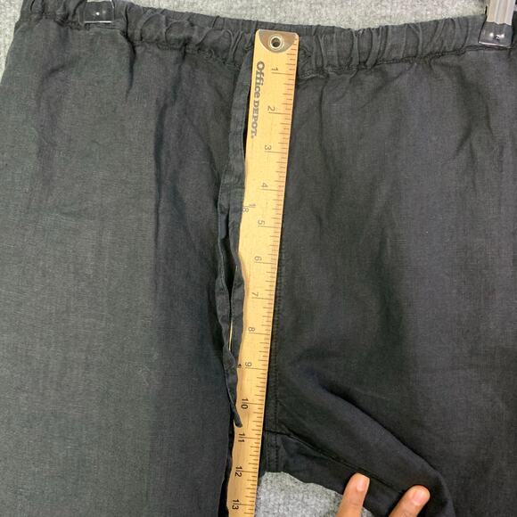 NATION LTD Los Angeles 100%‎ Linen Pants Black  Waist Wide Leg Women’s XS - Picture 6 of 11
